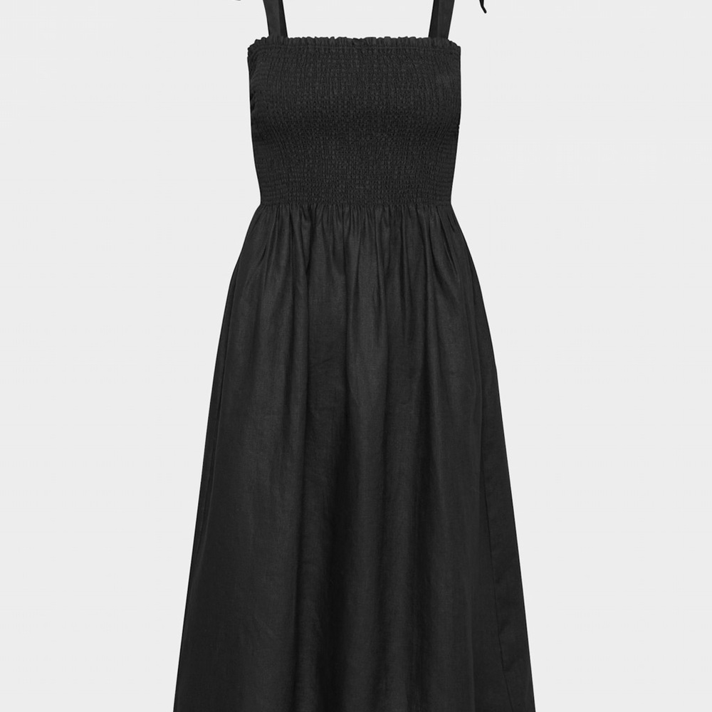 Aritzia Wilfred Golden Hour Linen Dress